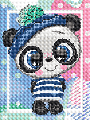 БСА4-097 Алмазная вышивка ТМ Наследие "Панда 2"