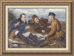 ПФ-011 Набор для вышивания Золотое Руно "Охотники на привале"