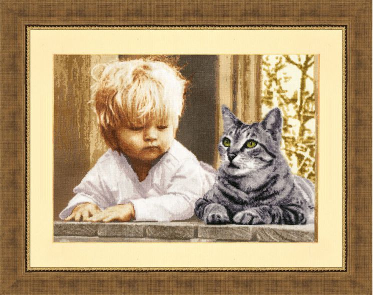 СВ-022 Набор для вышивания Золотое Руно "Усатый нянь"