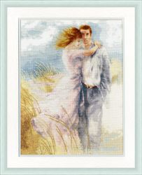 АК-008 Набор для вышивания Золотое Руно "Свидание у моря" по картине Виллема Хаенраетса