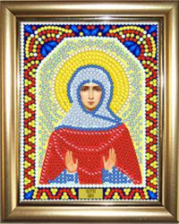ИМРА5-070 Алмазная мозаика ТМ НАСЛЕДИЕ с рамкой "Святая Кира"