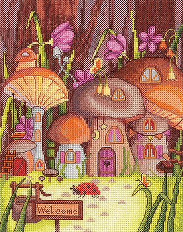 Г-06 Набор для вышивания Сделай Своими Руками "Грибные домики"