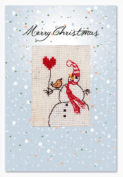 (S)P-38 Набор для изготовления открытки Luca-S "Снеговик"