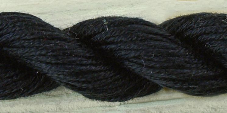 2101 Нитки ручного окрашивания OwlForest на основе ПНК, пасма 8 метров,Черный