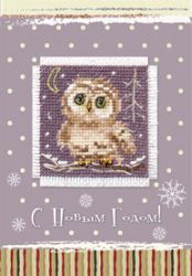 7-06 Набор для вышивания Алиса "Открытка "Совушка"