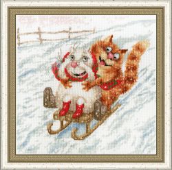 ВК-045 Набор для вышивания Золотое Руно "С горочки"