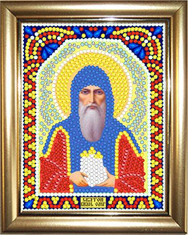 ИМРА5-077 Алмазная мозаика ТМ НАСЛЕДИЕ с рамкой "Святой Олег"