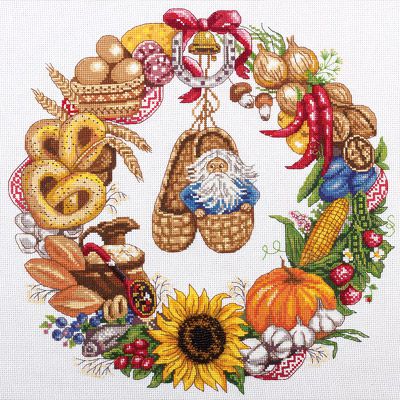  Набор для вышивания крестом PANNA "Венок изобилия" СО-1578