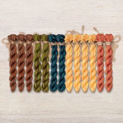 НМул-ИМЧ170-2283-5 Набор ниток OwlForest для схем «Индейские мотивы» (ПНК) 5 цветов «Черепаха» 28 каунт в 3 нити