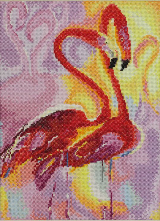 03.010.06 Набор для вышивания Марья Искусница "Розовые фламинго" по картине В. Пивень
