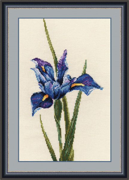 Набор для вышивания крестом ОВЕН "Синий ирис" 597