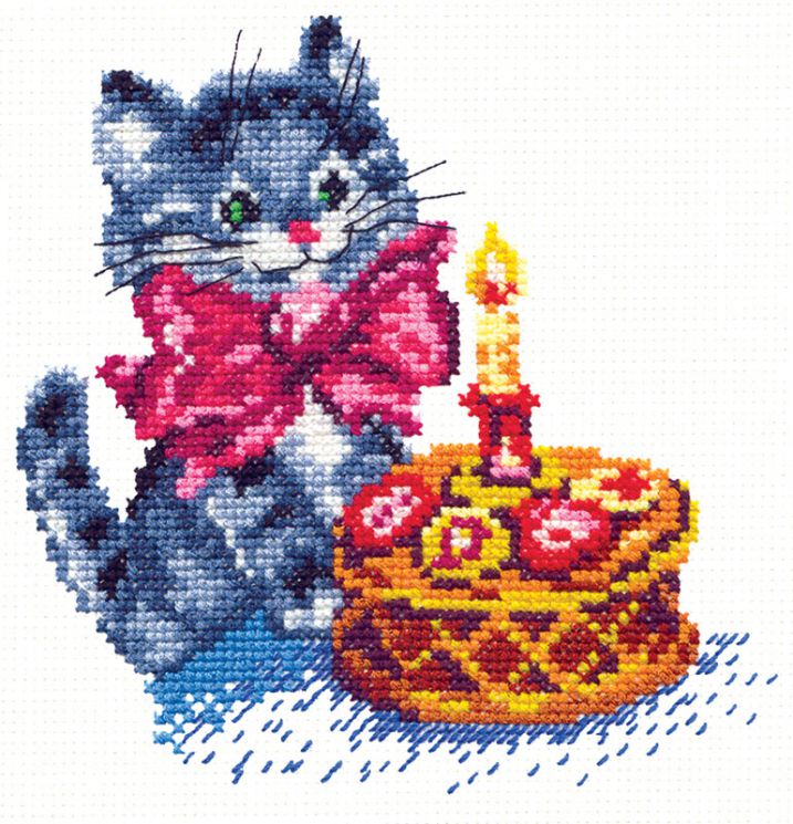 Набор для вышивания крестом Чудесная игла «День рождения» 13-08