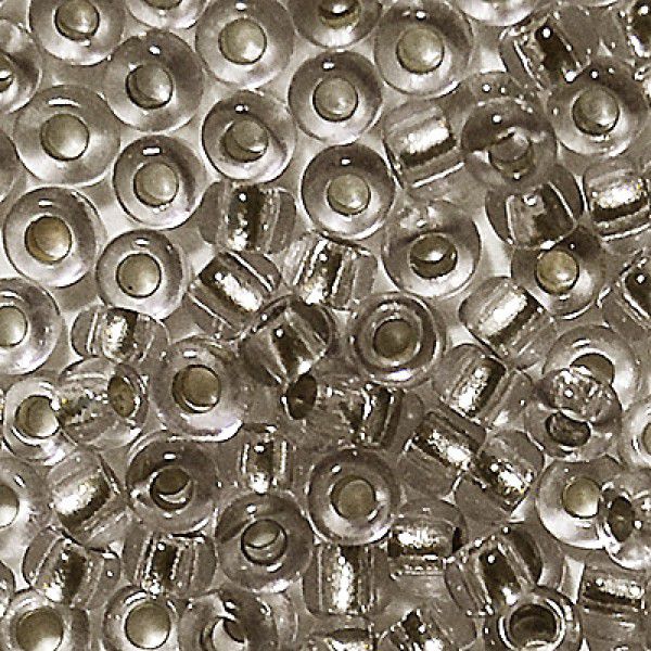 Бисер Preciosa 78141 темно-серый с серебряным центром