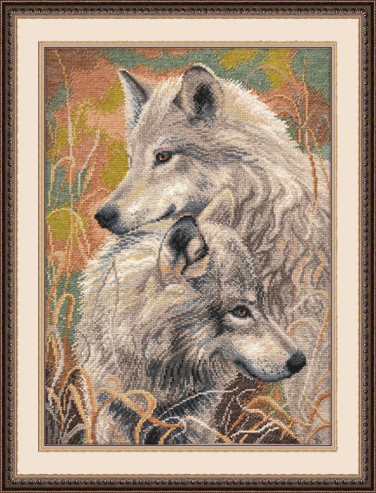 Набор для вышивания крестом ОВЕН "Волчья верность" 711