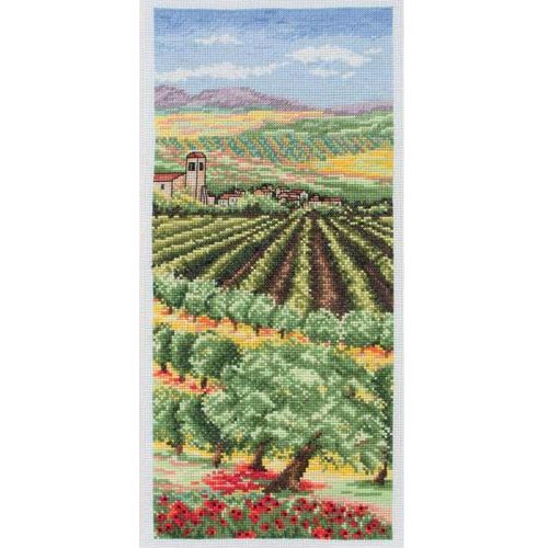 Набор для вышивания крестом Anchor  "Пейзаж с оливами. Италия" PCE0808