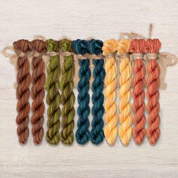 НМул-ИМЯ171-2282-5 Набор ниток OwlForest для схем «Индейские мотивы» (ПНК) 5 цветов «Ящерицы» 28 каунт в 2 нити