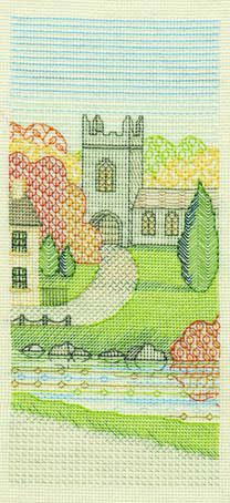 Набор для вышивания в технике лонгстич DERWENTWATER DESIGNS "Прогулка в церковь"