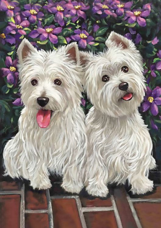 Ag 2313 Алмазная мозаика Гранни "Близняшки-терьеры"