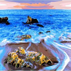 GX37974 Картина по номерам "Волны прибоя" 40х50 см