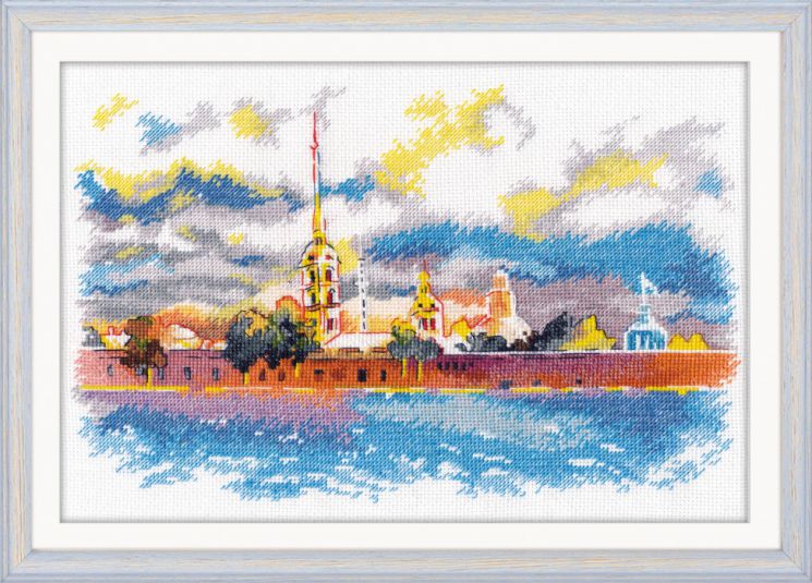 Набор для вышивания крестом ОВЕН "Петропавловская крепость" 1017