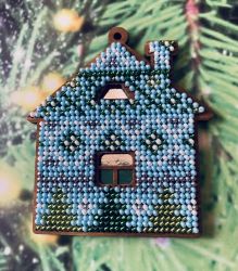  Сами с усами. Набор для вышивания Домик "Оттепель" 8х7,5 см, арт. С046-02