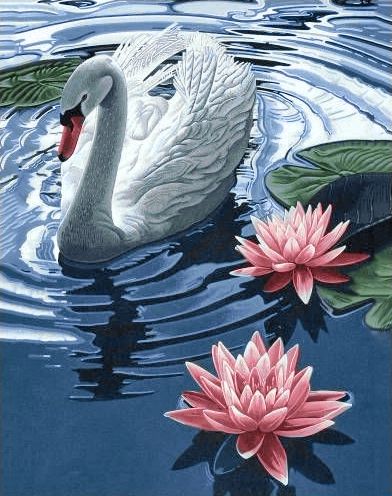 Ag 393 Алмазная мозаика Гранни "Принцесса-лебедь"