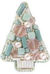 182-БП Набор для изготовления броши БП-182 "Голубая ель" брошь 4,5х6см.