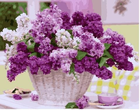 GX29086 Картина по номерам Paintboy "Вечерняя сирень"