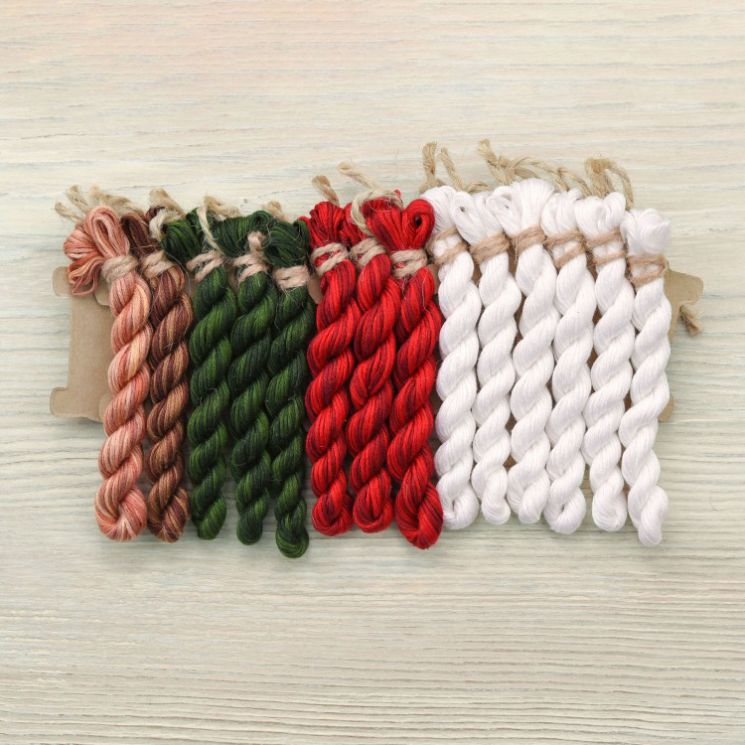 НМул-MXmas-2283 Базовый комплект ниток для схем «Merry Christmas!» (ПНК Кирова) 28 каунт в 3 нити