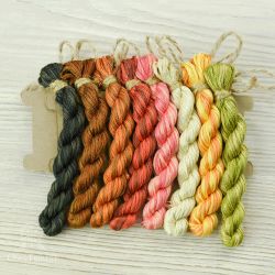 НМул-ОК-3401 Набор ниток OwlForest для схемы «Осенние коты» (DMC) 40 каунт в 1 нить