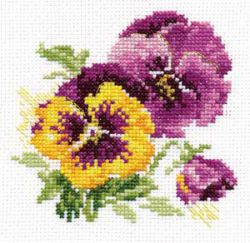 0-81 Набор для вышивания Алиса "Анютины глазки"