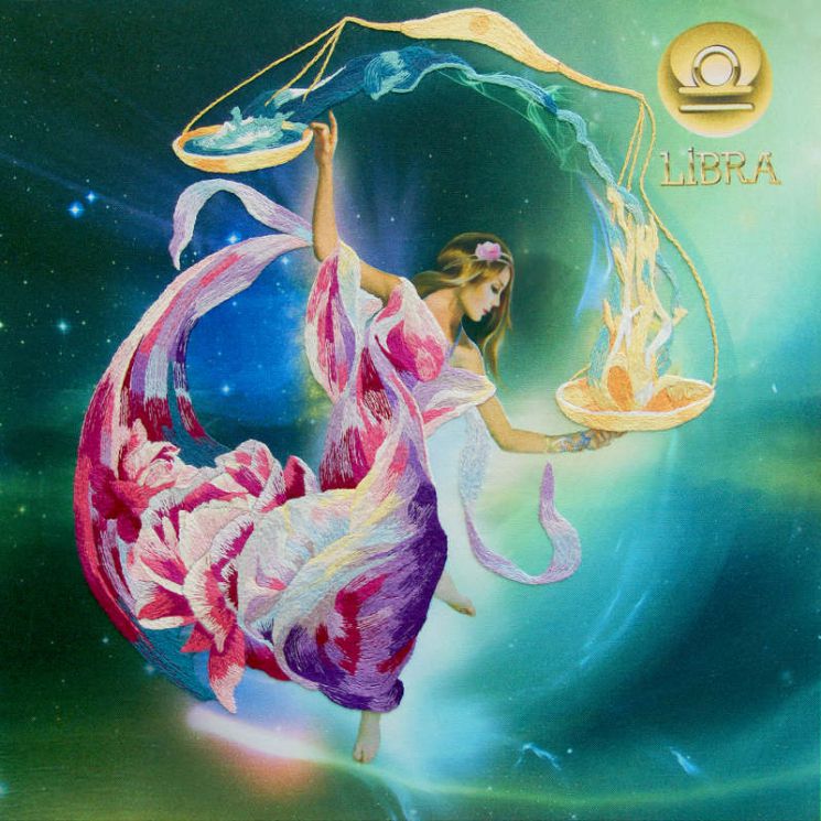 Набор для вышивания гладью РИСУЕМ ИГЛОЙ "ВЕСЫ-знак зодиака" N0050 