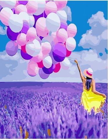 GX34207 Картина по номерам Paintboy "Легкость на полях лаванды"