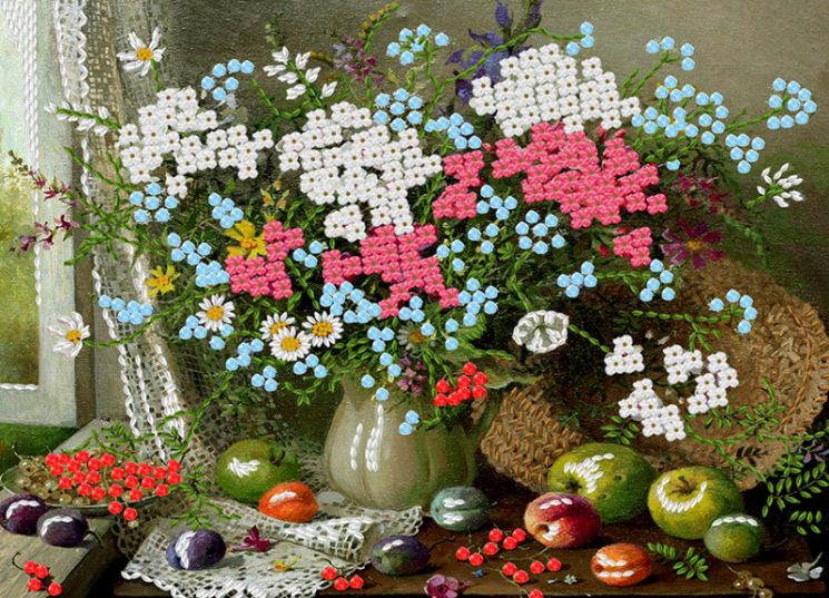 НЛ3-004 Набор для вышивания лентами ТМ Наследие "Летние краски"