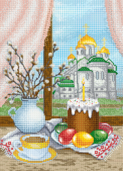 КБ-480 Схема для вышивания бисером ТМ Наследие "Пасхальный натюрморт"