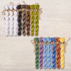 НМул-КтПрл156-3283  Набор ниток OwlForest для схемы «Коты прилетели» (DMC) 28 каунт в 3 нити