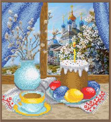 КБ-481 Схема для вышивания бисером ТМ Наследие "В ожидании Пасхи"