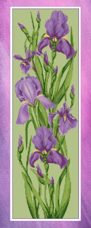 БС-008 Алмазная мозаика (кругл) Наследие "Нежные ирисы"