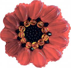 190-БП Набор для изготовления броши БП-190 "Гербера" брошь 4,5х4,5см.