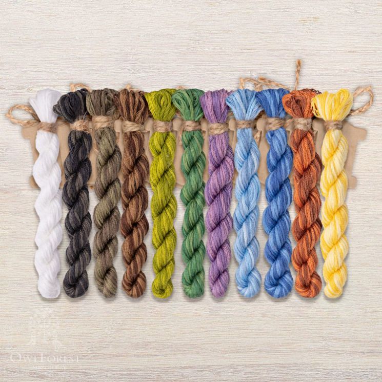 Набор ниток OwlForest для схемы «Коты прилетели» (DMC) 40 каунт в 1 нить НМул-КтПрл156-3401 