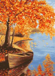 БСА2-088 Алмазная мозаика Наследие "Осень над рекою"