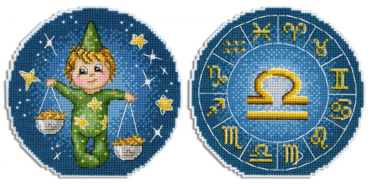 Набор для вышивания "Жар-птица" "Знаки зодиака. Весы" Р-703