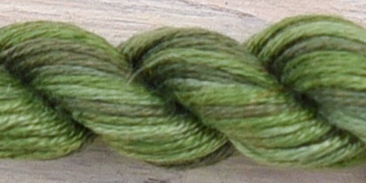 2320 Нитки ручного окрашивания OwlForest на основе ПНК, пасма 8 метров, Оливковый