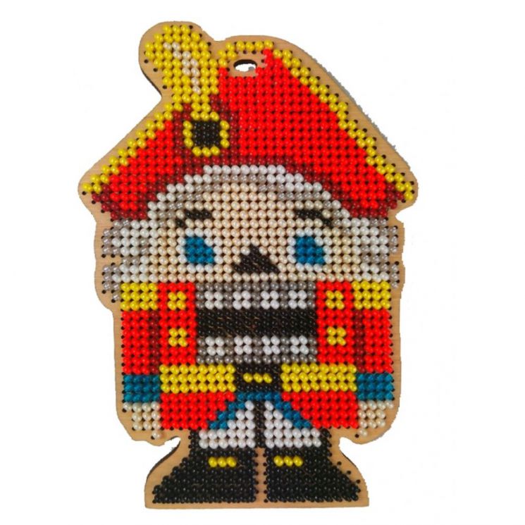 WS-008 Набор для вышивания бисером WoodStitch "Щелкунчик", 11х10