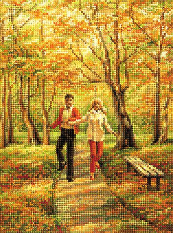 БСА3-133 Алмазная мозаика ТМ Наследие "Прогулка в парке"