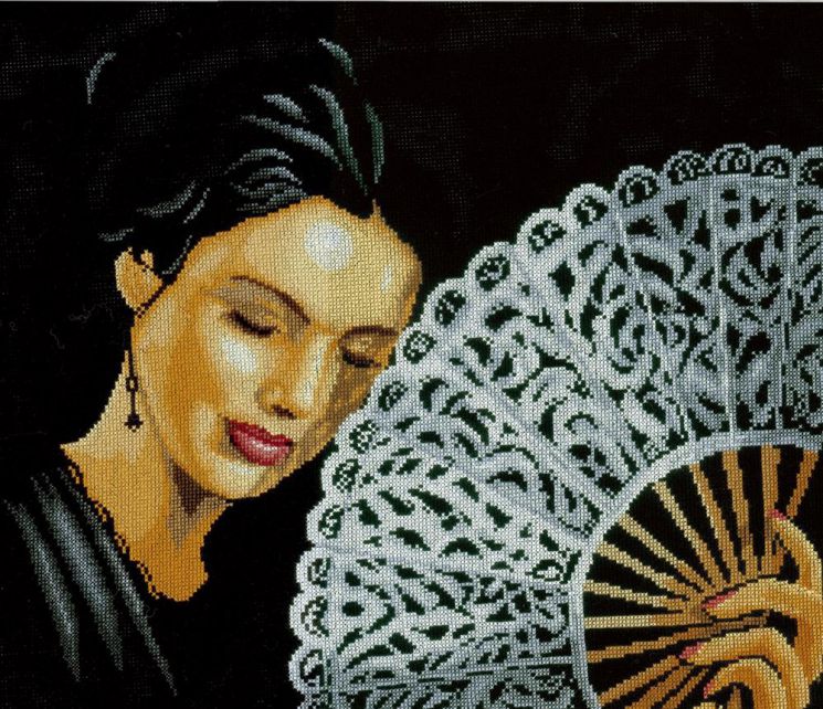 PN-0154330 Набор для вышивания LANARTE "Woman with a Fan"