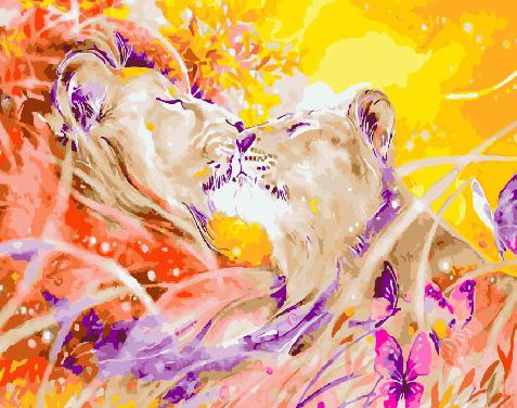 PK 19051 Картина по номерам PAINTBOY (GX 27008) "Душа львов" Эксклюзив