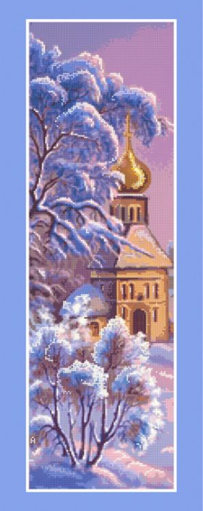 БС-016 Алмазная мозаика (кругл) Наследие "Зима"