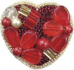 200-БП Набор для изготовления броши БП-200 "Сердце" брошь 5,0х5,0см.