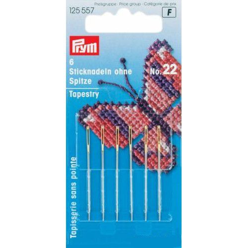 Набор игл для вышивания без заостренного конца №22, 0,90х40 6 шт, Prym